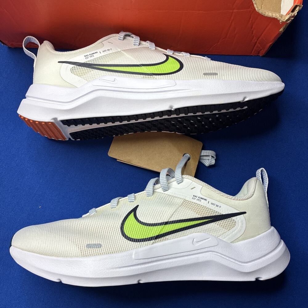 Women Nike Downshifter 12 Running Shoe Summit White/Lime Blast DD9294-104 no lid - Picture 3 of 10